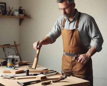 A tall red residential building with several air conditioning units fixed to its exterior, and a few individuals visibly performing maintenance work or cleaning on the windows. A curved road runs parallel to the building, with a couple of cars driving by. In the distance, other high-rise buildings are visible, along with trees providing some greenery to the urban landscape.