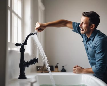 A large advertisement painted on the side of a building promotes painting your property regularly to save money, showing a rustic house silhouette. To the left, a construction site with a demolition crane indicates possible urban development. Shipping containers and a rooftop are visible, suggesting an industrial area.