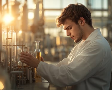 chemist working with SN oils