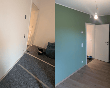 Tapisserie et mise en peinture