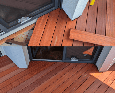 terrasse en bois exotique