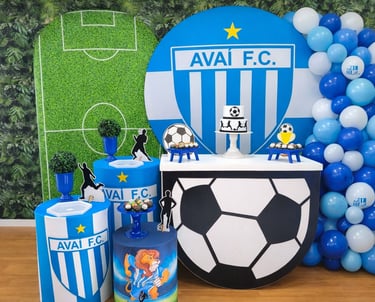 decoração festa de aniversario tema futebol avai