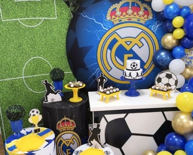 Decoração aniversario futebol real madrid
