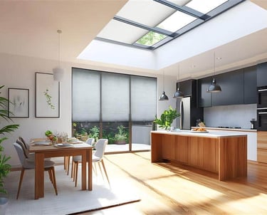 Motorised roof blinds