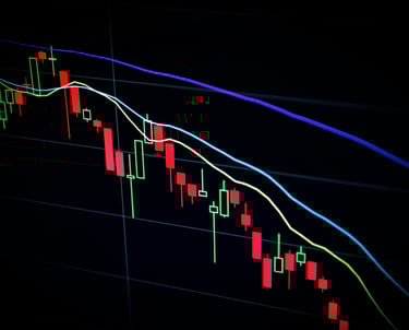 a stock market chart showing the price of a stock market