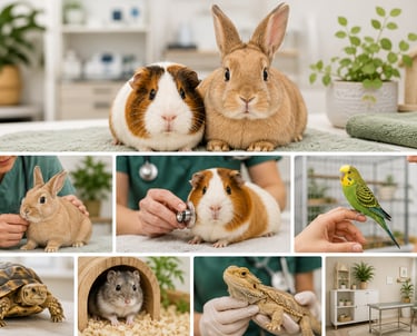 alt="Exotic and small pet veterinary resources near Silver Spring MD with rabbits, guinea pigs, cats