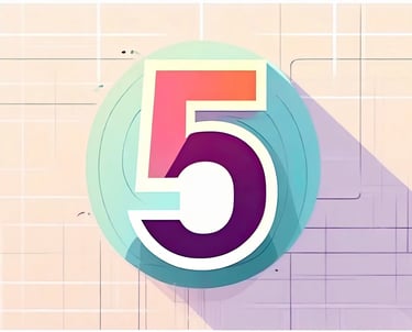 a number five with a number five on it