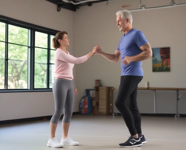 a person doing a handstand