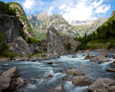 Sport climbing in Valmasino