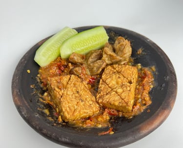 Nasi Bakwan Tempe Penyet