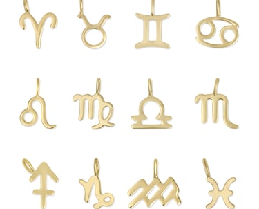 Permanent Jewelry 14K Solid Gold Zodiac Charms