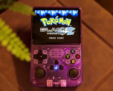 R36S Žaidimų ziliton konsolė kuri turi pokemon ar tai gta vice city