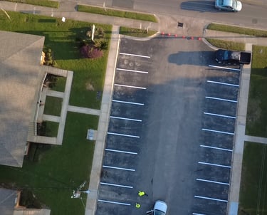 Line Striping by Red Hills Asphalt - Tallahassee, FL