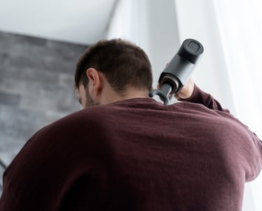 Muscle massage gun designed for deep tissue therapy