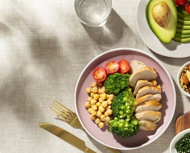 healthy plate of food