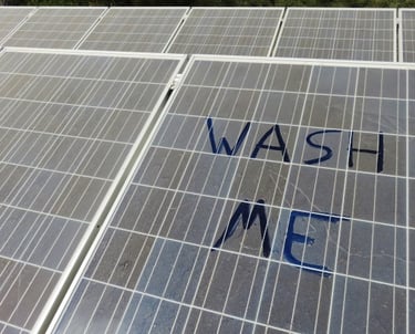 Vask af solceller