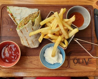 Wraps bei Restaurant Olive, Novalja, Kroatien