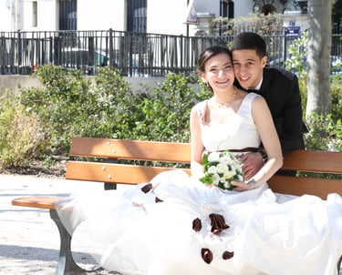 Photographe mariage Val-de-Marne – portrait de mariés en lumière naturelle