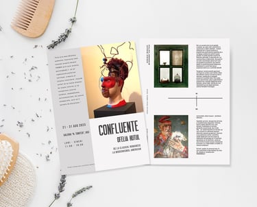 Brochure design for a two-men art exhibition