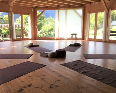 Sala di yoga presso il Centro Arte a Cabbiolo