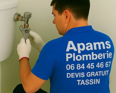 remplacement robinet d arret toilette wc urgence fuite plomberie plombier Tassin 69160