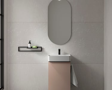 Salgar Aida space saving bathroom vanity in Macchiato