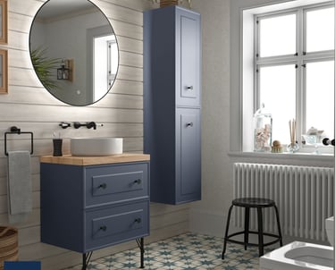 Sit on basin bathroom vanity