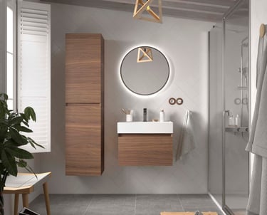 600 bathroom unit and wall storage