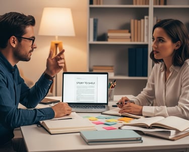 Expert Ghostwriter guiding client on Publication of Non-Fiction book