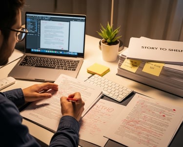 Expert Ghostwriter doing Editing and Proofreading of a book for a Self Publishing Author