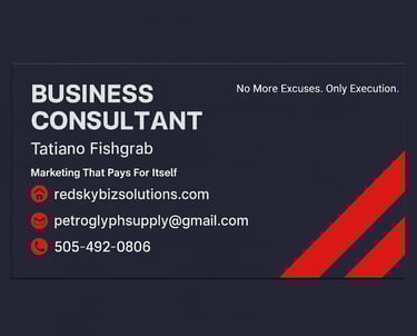business card for RedSKy Business Solutions
