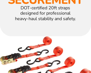 Cargo ropes and tie-downs in company colors.