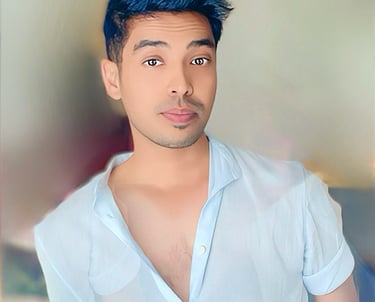 a man with a blue shirt and a white shirt