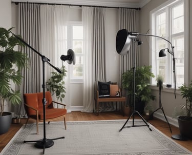 Portrait of David J. Davó speaking into a microphone in a modern podcast studio.