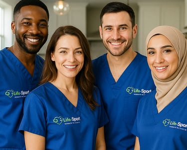 ممرضين وممرضات على أعلى مستوى لتقديم العناية اليومية، متابعة العلامات الحيوية، إعطاء الأدوية، وتنظيف