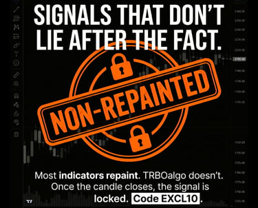 "TrboAlgo premium trading indicator interface, available for $29.00."