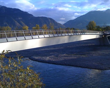 Passerelle sur l'arve