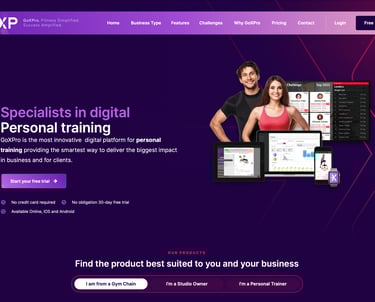 Innovative digital platform for personal training