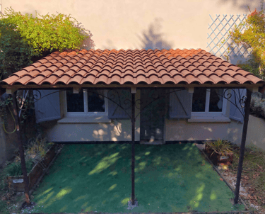 appentis en bois toiture terrasse