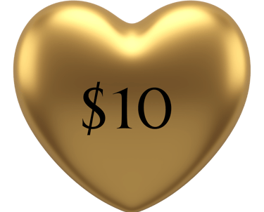 10 dollar donation golden heart image
