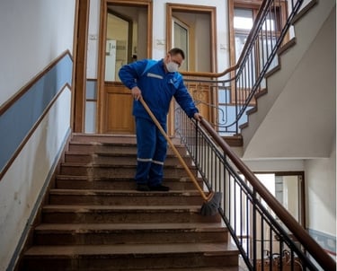 Zametanie a umývanie schodísk a podláh