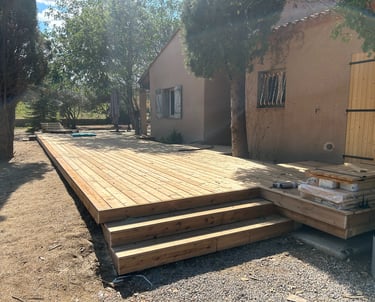 Création d'une terrasse bois sur mesure