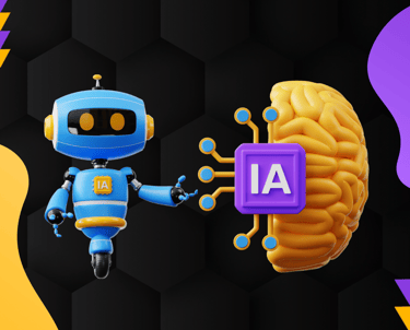 Representação ilustrada de uma inteligência artificial.