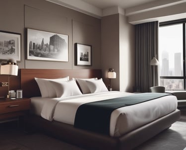 Bett in einem günstigen Hotel
