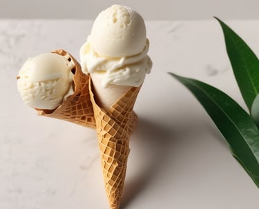 une glaces a la vanille de Madagascar