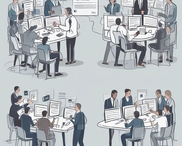 A person is standing on a stage holding a microphone, speaking in front of a large banner. The setting appears to be a formal training or seminar event. The banner contains text about 'Training Andalasian Character' and shows some logos, emphasizing educational or character-building themes. The decor includes wooden paneling and green and white elements.