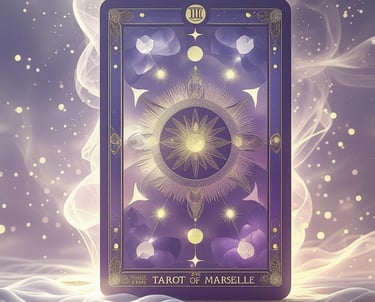 nathalie bouhours tarothérapie Voyage de l'âme médiumnité carte de tarot violet