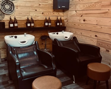 shampoo room for Meraki and Co salon and spa in Greer sc
