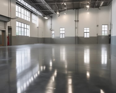 A modern construction site showcasing industrial building.