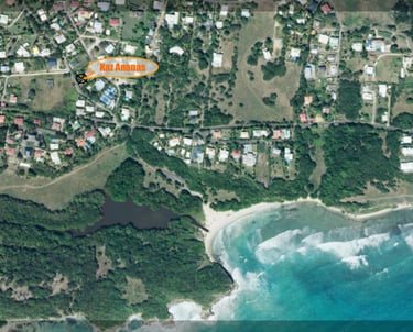 Carte avec emplacement de notre bungalow